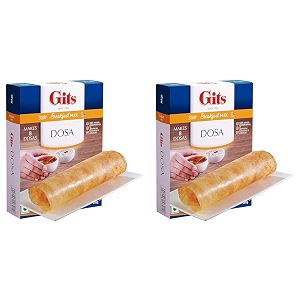 gits instant rice dosa breakfast mix makes 8 per pack pure veg south indian breakfast mix 200g pack of 2