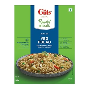 gits veg pulao ready to eat pure veg microwaveable 265g