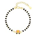 GIVA 925 Silver 18k Gold Plated Rose Gold Infact Bracelet | Adjustable| Gifts for Kids & Babies