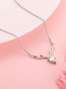 GIVA 925 Silver Deer Heart Necklace|Lifetime Plating|6 Month Warranty Rhodium Zircon Sterling Silver Pendant