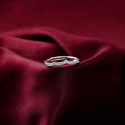 GIVA 925 Silver Curvy Wave Ring|Lifetime Plating|6 Month Warranty Sterling Silver Zircon Rhodium Plated Ring