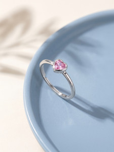 GIVA 925 Silver Rosetta Heart Ring Adjustable