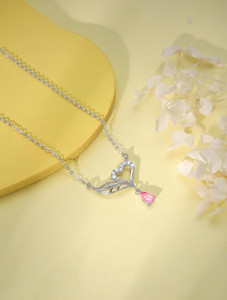 giva 925 silver your love necklace cubic zirconia rhodium plated sterling silver necklace