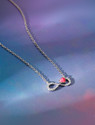 GIVA Opal Rhodium Plated Sterling Silver Necklace