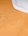GIVA Silver Star Charmed Anklet Sterling Silver Anklet