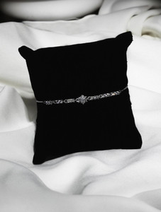 giva sterling silver zircon rhodium bracelet