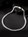 GIVA Sterling Silver Zircon Rhodium Bracelet