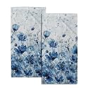 Giwawa Blue Floral Hand Towels Watercolor Leaf Face Tea Towels Set of 2 Microfiber Absorbent Dish Washcloth Towels for Kitchen Home Bathroom Decor