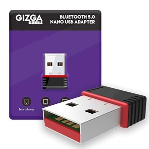 gizga essentials bluetooth 50 usb adapter for pc amp laptop  nano wireless dongle  usb 203040  24 mbps speed  20m range  for windows 7810xpvista amp mac os x  black