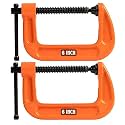 GIZMO C-Clamp, C Clamps Set, Heavy Duty G-Clamp With Chrome Plated Screw Pack of 2 (6 Inch)