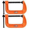 GIZMO C-Clamp, C Clamps Set, Heavy Duty G-Clamp With Chrome Plated Screw Pack of 2 (8 Inch)