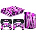 giZmoZ n gadgetZ PS4 PRO Console Pink CAMO Skin Decal Vinal Sticker + 2 Controller Skins Set