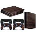 giZmoZ n gadgetZ PS4 PRO Console Wood Skin Mahogany Decal Vinal Sticker + 2 Controller Skins Set