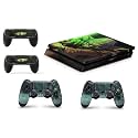 giZmoZ n gadgetZ PS4 Slim Console Yoda from Starwars Skin Decal Vinal Sticker + 2 Controller Skins Set
