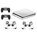 giZmoZ n gadgetZ PS4 Slim Console White Colour Skin Decal Vinal Sticker + 2 Controller Skins Set