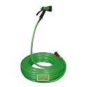 GJAY ECOM ZONE 5 MTR (Green Color Hose) Garden and Car Wash Pvc Pipe with High Pressure Spray Gun & Accessories For Garden/Car Washing/bike wash/pet bath (Hose & 8 Mode Spray Gun, 5 MTR Length)