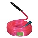 GJAY ECOM ZONE Garden and Car Wash Pvc Water Hose Pipe with High Pressure Spray Gun &amp; Accessories For Garden/Car Washing/bike wash/pet bath (5 MTR Length Hose &amp; Rocket Spray Gun, Pink Hose)