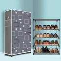 GK-JLPV 4 Tier Foldable Shoe Rack – Space Saver, Universal for Entry, Bedroom & Balcony Plastic, Metal Collapsible Shoe Stand