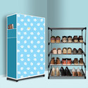 GK-JLPV 4 Tier Foldable Shoe Rack – Space Saver, Universal for Entry, Bedroom & Balcony Plastic, Metal Collapsible Shoe Stand (Baby Paw Modern Printed(A4), 4 Shelves, DIY(Do-It-Yourself))