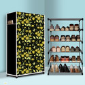 GK-JLPV Plastic, Metal Collapsible Shoe Stand (Daisy Floral Modern Printed(A5), 5 Shelves, DIY(Do-It-Yourself))