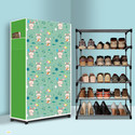 GK-JLPV 5 Tier Foldable Shoe Rack – Space Saver, Universal for Entry, Bedroom & Balcony Plastic, Metal Collapsible Shoe Stand