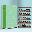 GK-JLPV 5 Tier Foldable Shoe Rack – Space Saver, Universal for Entry, Bedroom & Balcony Plastic, Metal Collapsible Shoe Stand