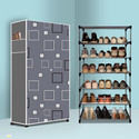 GK-JLPV 6 Tier Foldable Shoe Rack – Space Saver, Universal for Entry, Bedroom & Balcony Plastic, Metal Collapsible Shoe Stand