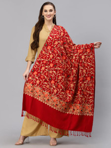 gk villa wool embroidered women shawl