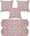 GKM Microfibre Bolster Pack of 5 Floral