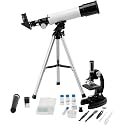Glaceon Telescope for Kids and Lunar Beginners, 90x Refractor, Scientific Set, 360mm Focal Length, Kids Telescope for Exploring The Moon and Its Craters, Portable Telescope for Children and Beginners