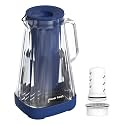 GLACIER FRESH 10 - Cup Purela Glass Water Pitcher With 2 Filters, Blue