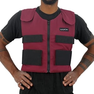 glacier tek sports cool vest with set of 8 nontoxic cooling packs maroon