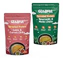 Gladful Carrot &amp; Methi Protein Sprouted Lentils &amp; Millets Instant Cheela Dosa Mix, No Maida, No Palm Oil, Low Gi, Less Carb, Gluten Free (Pack of 2) - 400 Gm