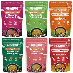 gladful combo chilla mix - low gi diabetes-friendly amp gluten-free - no maida palm oil amp trans-fat - vegan amp high