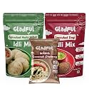 Gladful Combo Ragi Idli Mix, Multi-Millet Instant Idli Mix &amp; Instant Coconut Chutney, No Palm Oil, 100% Natural, Vegan, Rich in Nutrients, Ideal for All Ages - Pack of 3