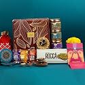 Gladful Rakhi Gift For Brother, 13 Item Utsav Rakhi Gift Box with 3 Roasted Snack, 4 Date Nut Square, Evil Eye Rakhi with Roli Chawal and Costers Pack, Rakhi Hampers
