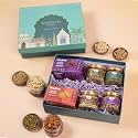 Gladful Festive Gift Hamper – Assorted Roasted Nuts (6 Jars) &amp; Protein Cookies (2 Packs) – Premium Dry Fruit and Cookie Combo Box for Holiday Gifting
