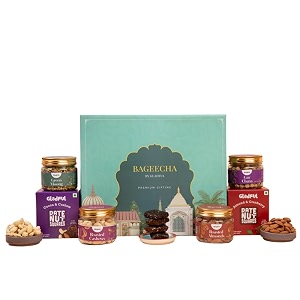 gladful premium healthy dryfruits gift box  gourmet roasted nuts 4 jar amp healthy date nut squares 2 packs  elegant festive collection
