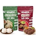 Gladful Ragi and Multi Millet Idli Instant Mix - High Fiber, No Palm Oil, No Transfat Perfect for Quick and Nutritious Healthy Protein Breakfasts - Pack of 2-800 gm
