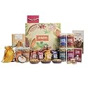 Gladful Scented Joy and Delights Rakhi Gift Hamper with 19 Products- Millet Snacks, Peanut Jalapeno, Date Nut Squares, Incense, Scented Candle, Rakhi &amp; Potli