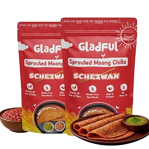 gladful schezwan chilla mix - low gi diabetes-friendly amp gluten-free - no maida palm oil amp trans-fat - vegan amp high