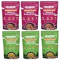 GLADFUL Sprouted Lentils & Millets Instant Chilla Dosa Mix | Diabetes-friendly | Natural Healthy Protein & Fiber-Rich Breakfast No Maida, No Palm Oil, Low GI, Vegan, Gluten Free - 200 G (Pack Of 6, Beetroot & Spin