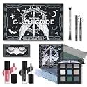 Glam Code Goth Makeup Kit with Gray Eyeshadow, Eyeliner, Faux Eyelashes