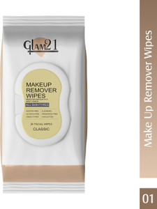glam21 makeup remover wipes fragrance free pre moisturized  nongreasy face cleansing makeup remover