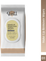 Glam21 Makeup Remover Wipes Fragrance Free, Pre Moisturized & Nongreasy Face Cleansing Makeup Remover