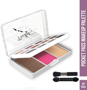 glam21 pocket pass all-in-1 face palette eyeshadowcompactblushhighlighter  brushes