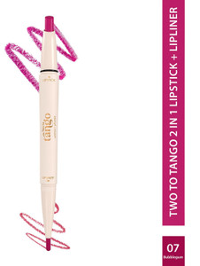 glam21 two to tango lipsticklipliner duo  smudgeproof non-transfer matte finish