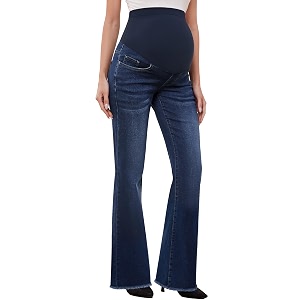 GLAMIX Womens Stretch Maternity Bootcut Jeans with