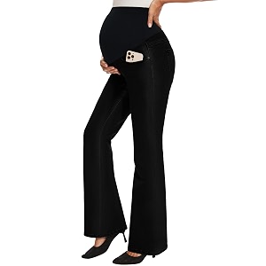 GLAMIX Womens Stretch Maternity Bootcut Jeans with