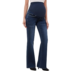 GLAMIX Womens Stretch Maternity Bootcut Jeans with